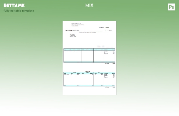 Модерен стил шаблон за никулци за плати во САД HI